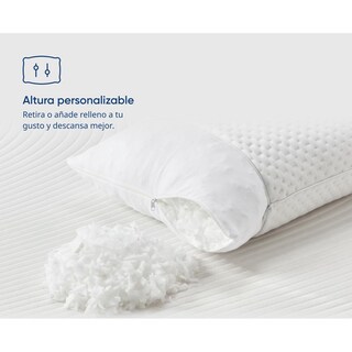Foto 3 | Almohada Ajustable Suave Luuna Relleno 100% Memory Foam Triturado Ajustable Funda Lavable 2 Pack