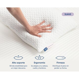 Foto 4 | Almohada Ajustable Suave Luuna Relleno 100% Memory Foam Triturado Ajustable Funda Lavable 2 Pack