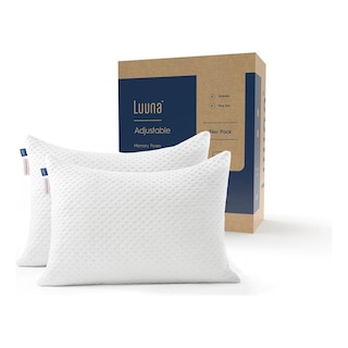 Foto 1 | Almohada Luuna Ajustable Firme King Size 88x46 cm Memory Foam Funda Lavable Suavidad y Frescura 2 Pack
