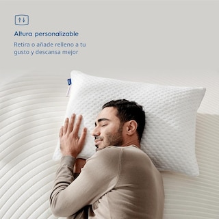 Foto 5 | Almohada Luuna Ajustable Firme King Size 88x46 cm Memory Foam Funda Lavable Suavidad y Frescura 2 Pack