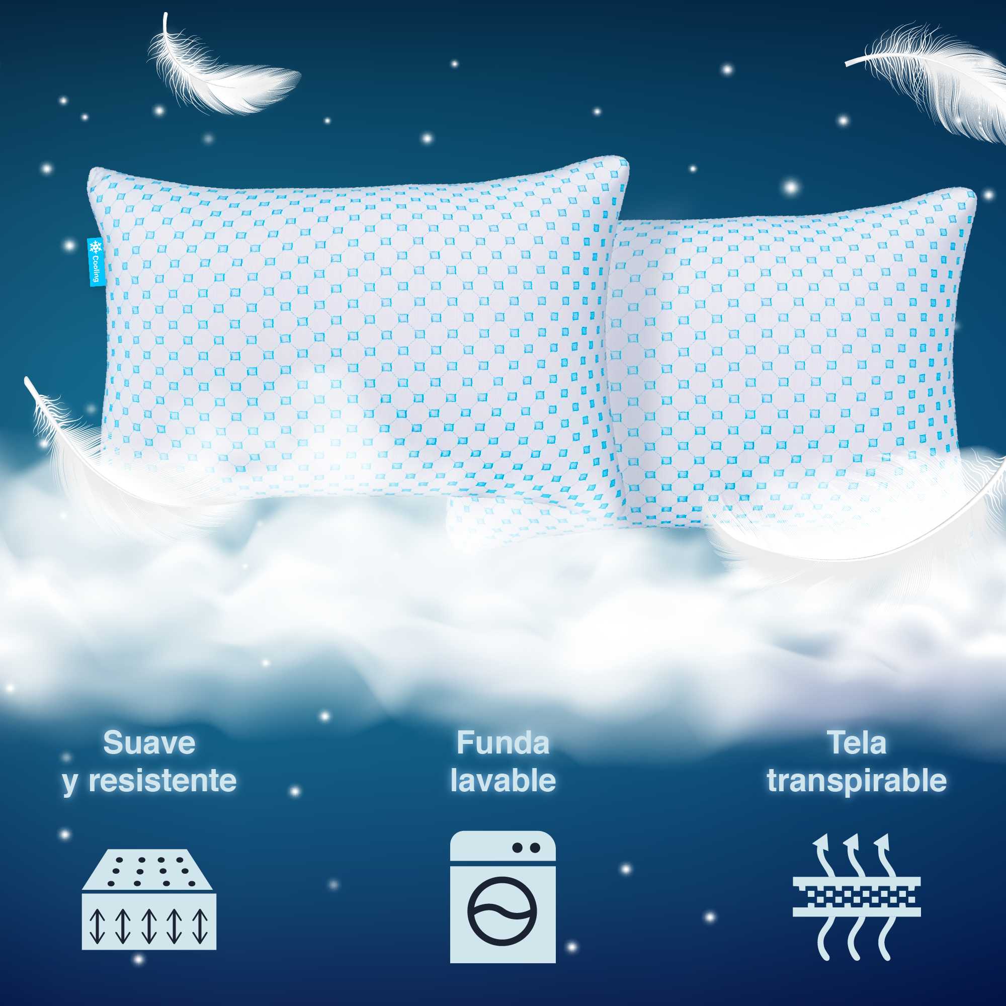 Foto 4 pulgar | Set  2 Almohadas Sky Care Lyra Estándar