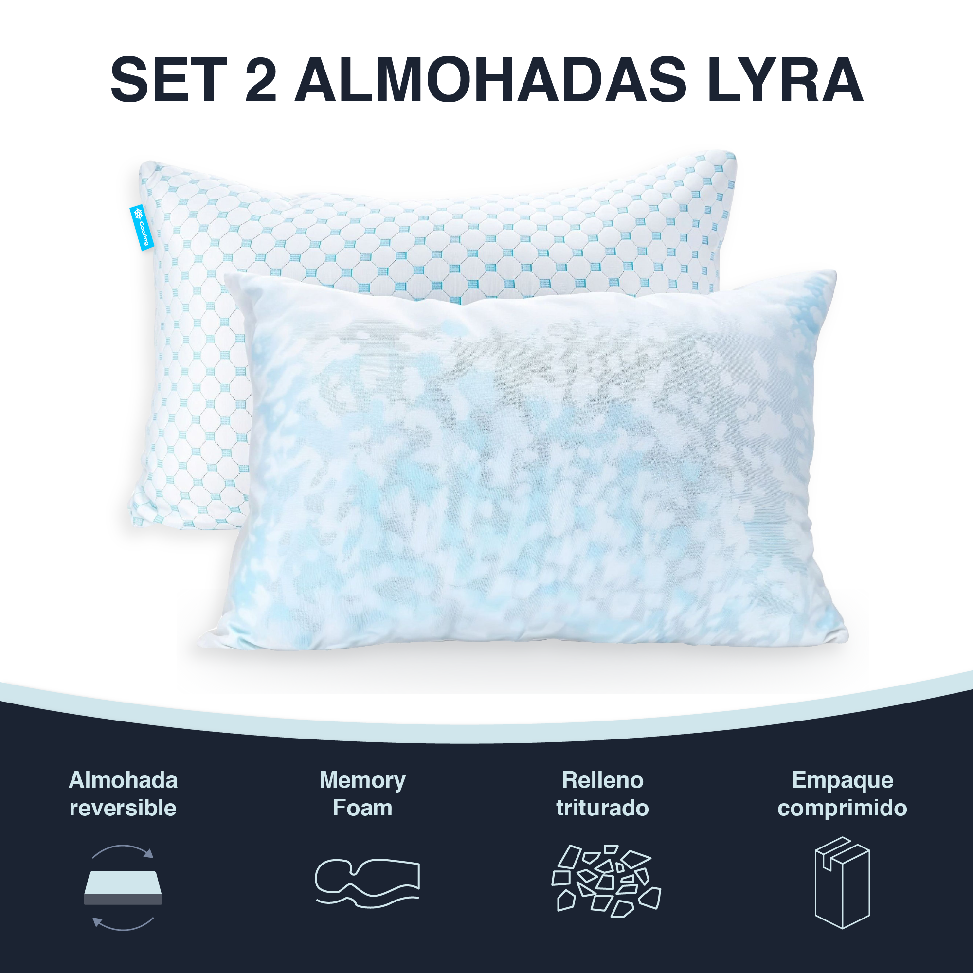 Foto 5 | Set  2 Almohadas Sky Care Lyra Estándar