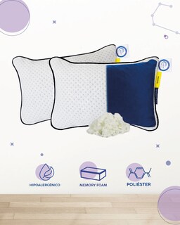 Foto 7 | Almohadas Dr Joohn Nube Estándar Semi-firme 2 Piezas