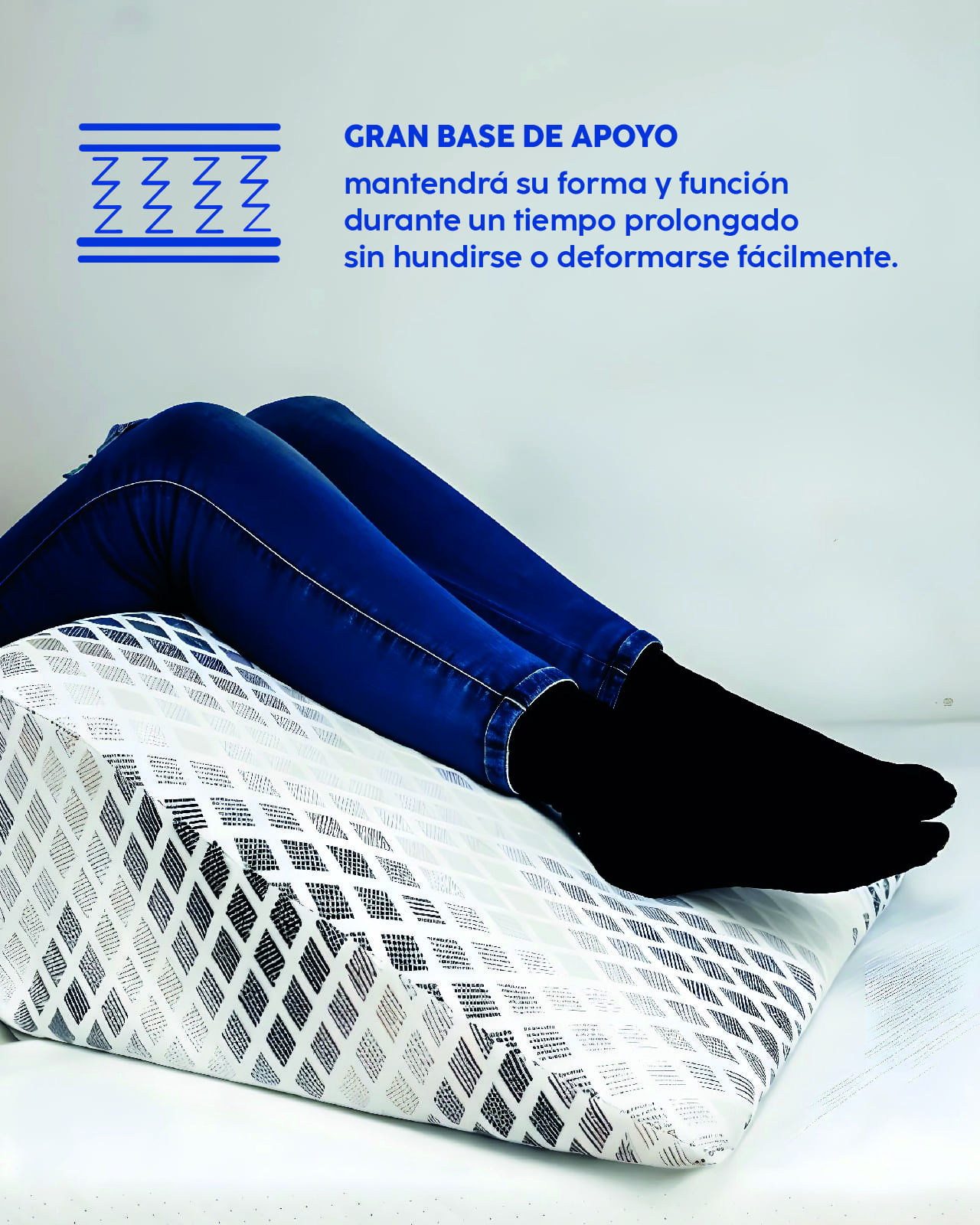 Foto 6 pulgar | Dr Joohn Almohada Tipo Cuña Para Cama Original Low Pressure Foam Ideal Para Dormir, Antirronquidos Y Antirreflujo Blanc