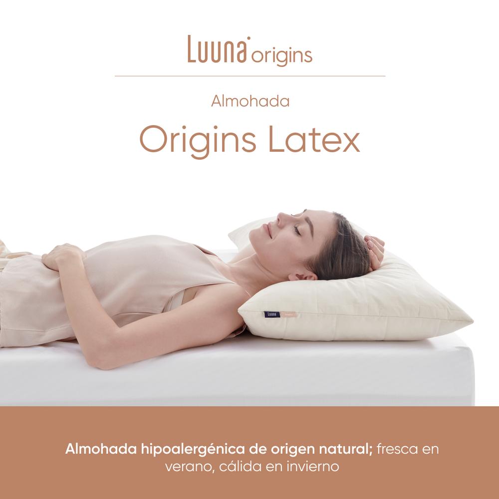 Foto 3 pulgar | Almohada Luuna Origins Latex, Hipoalergénica De Origen Natural, Termorreguladora, Latex, Lana Y Algodón, Tamaño Está