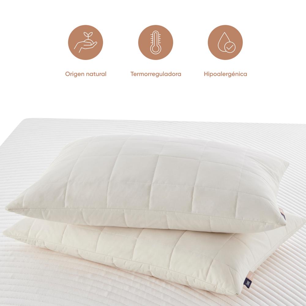 Foto 4 pulgar | Almohada Luuna Origins Latex Hipoalergénica de Origen Natural Termorreguladora Latex Lana y Algodón King Size