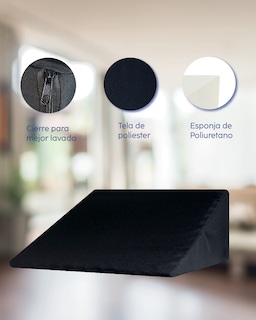 Foto 2 | Dr Joohn Almohada Tipo Cuña Para Cama Basic Low Pressure Foam Ideal Para Dormir, Antirronquidos Y Antirreflujo Negro