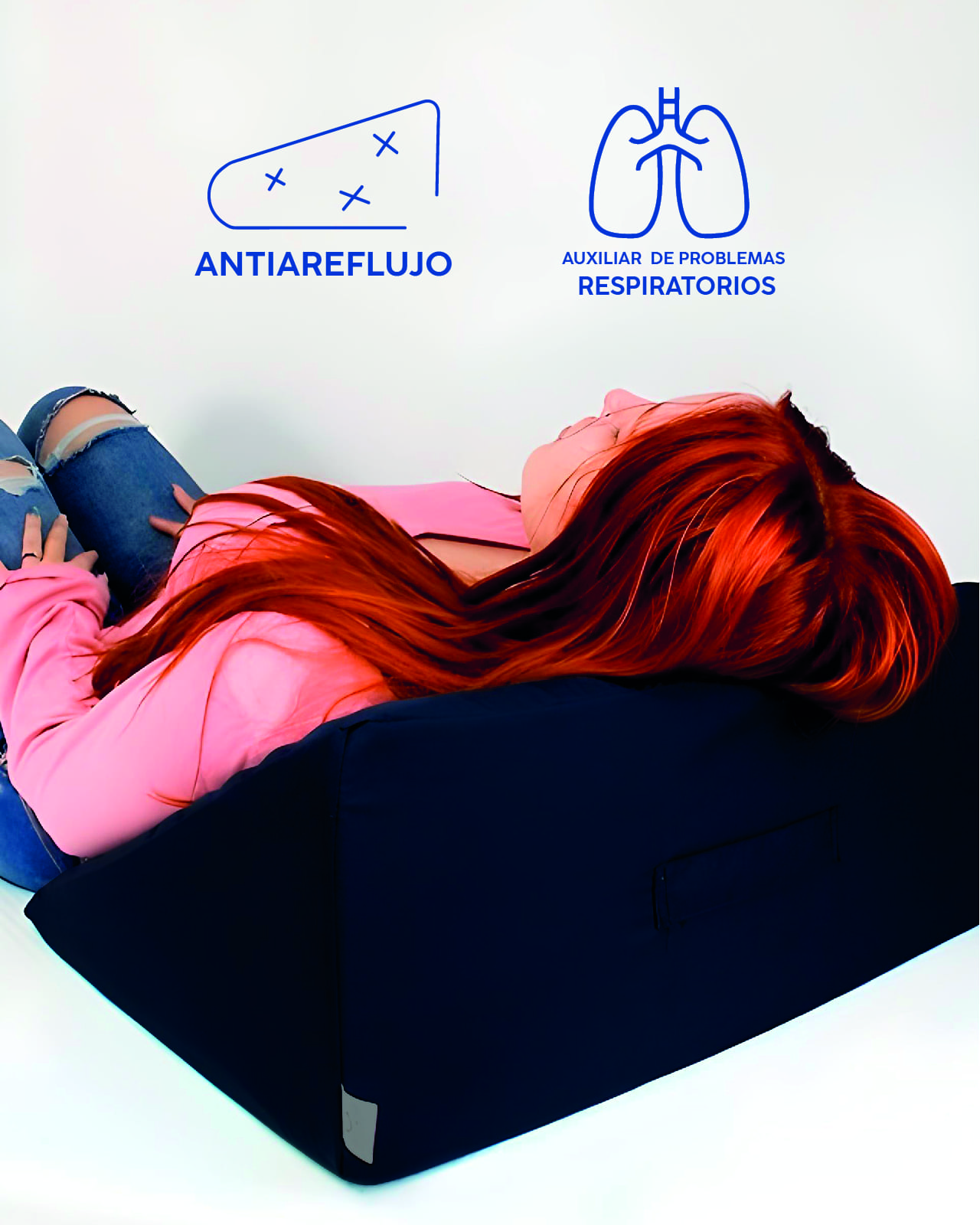 Foto 4 pulgar | Dr Joohn Almohada Tipo Cuña Para Cama Basic Low Pressure Foam Ideal Para Dormir, Antirronquidos Y Antirreflujo Negro