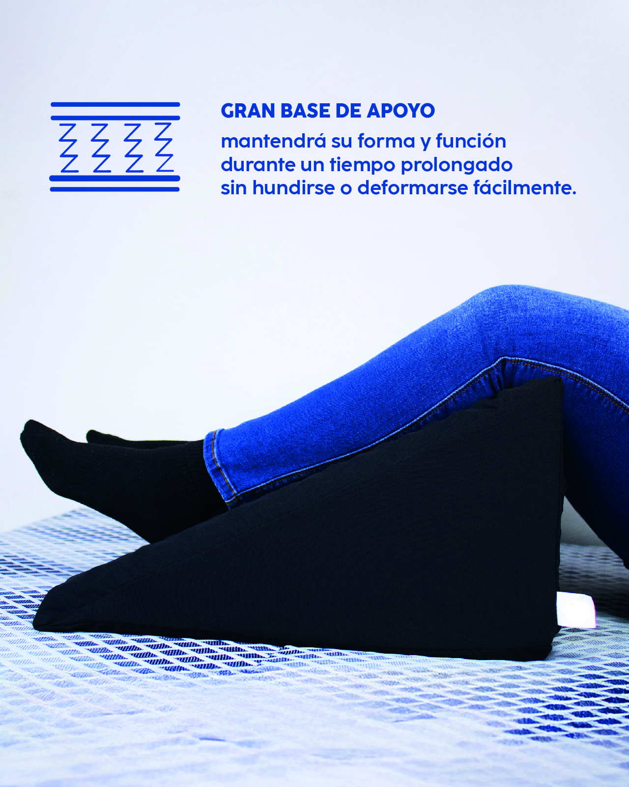 Foto 6 pulgar | Dr Joohn Almohada Tipo Cuña Para Cama Basic Low Pressure Foam Ideal Para Dormir, Antirronquidos Y Antirreflujo Negro