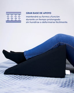 Foto 5 | Dr Joohn Almohada Tipo Cuña Para Cama Basic Low Pressure Foam Ideal Para Dormir, Antirronquidos Y Antirreflujo Negro