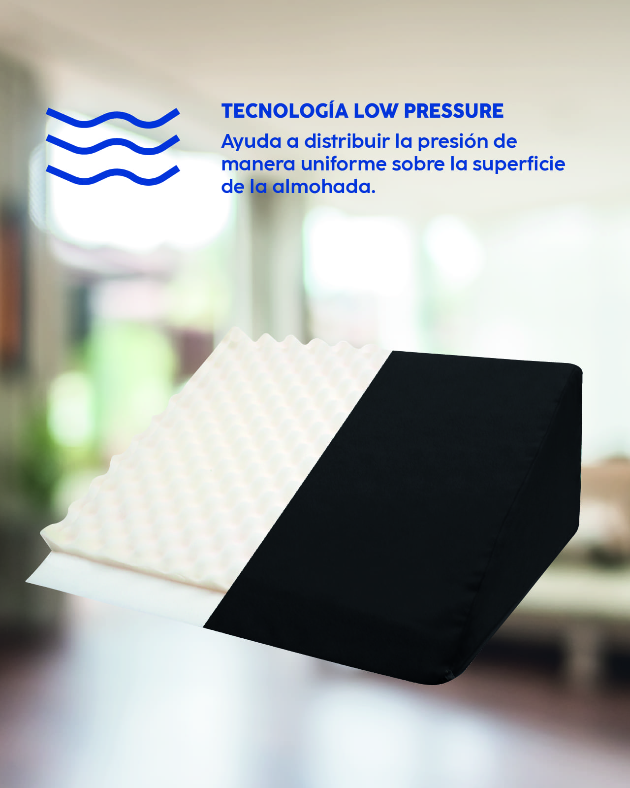 Foto 7 pulgar | Dr Joohn Almohada Tipo Cuña Para Cama Basic Low Pressure Foam Ideal Para Dormir, Antirronquidos Y Antirreflujo Negro