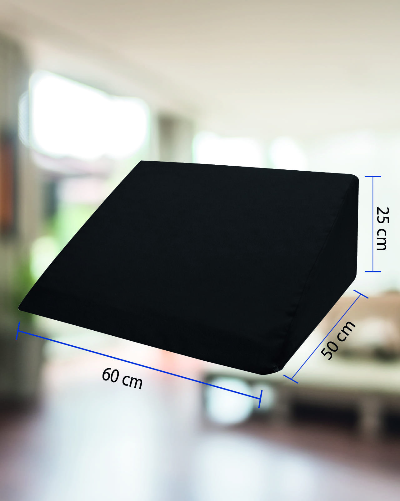 Foto 7 | Dr Joohn Almohada Tipo Cuña Para Cama Basic Low Pressure Foam Ideal Para Dormir, Antirronquidos Y Antirreflujo Negro