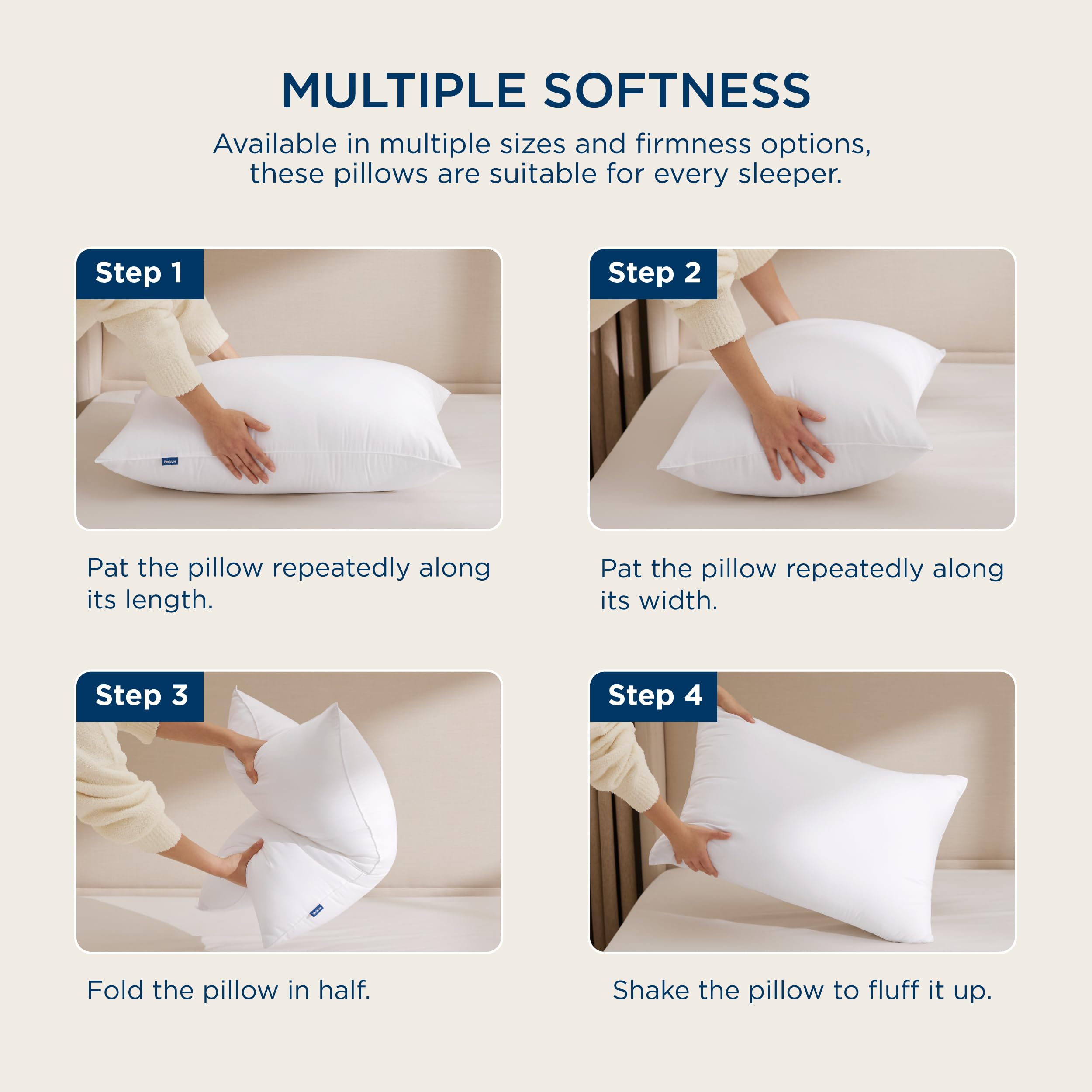 Foto 8 pulgar | Almohadas Bedsure 2 Piezas-Venta Internacional
