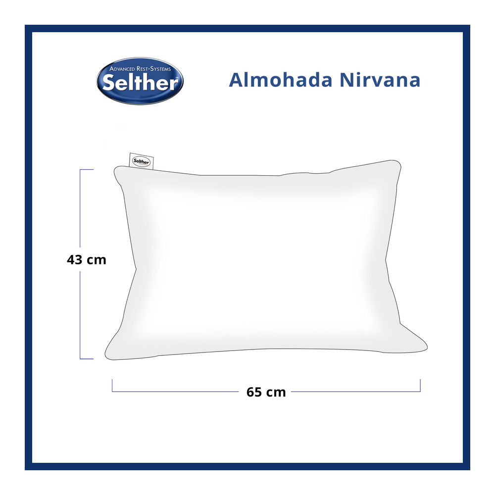 Foto 3 pulgar | Almohada Selther Nirvana Microfibra Hipoalergénica 65 X 45cm