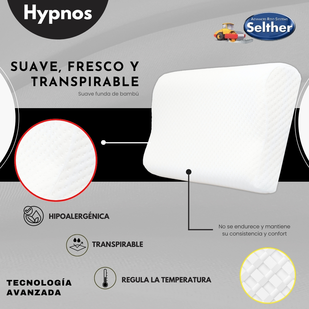Foto 7 pulgar | Almohada Selther Hypnos Memory Foam Un Descanso Perfecto