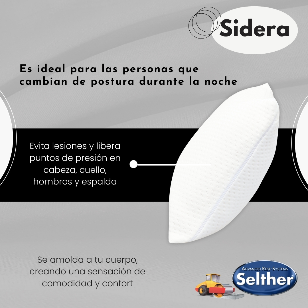 Foto 4 pulgar | Almohada Selther Sidera Memory Foam Innovación Para Descanso