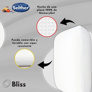 Foto 5 | Almohada Bliss Selther Memory Foam Para Un Descanso Perfecto