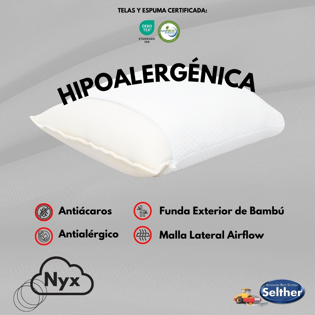 Foto 6 pulgar | Almohada Nyx Selther Memory Foam Descanso Perfecto Para Todos