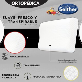 Foto 5 | Almohada Selther Ortopédica Memory Foam Ind Descanso Superior