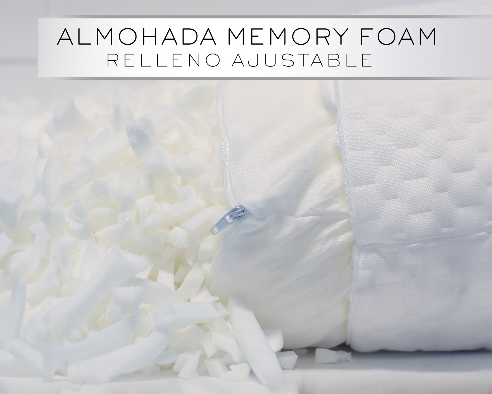 Foto 7 | Almohada Memory Foam Gel Ajustable Estándar Soporte Ergonómico Basitex