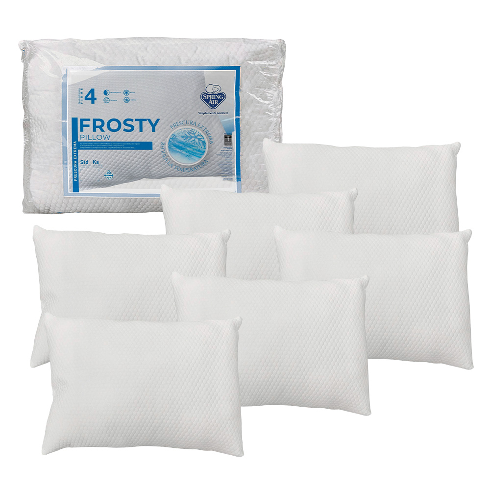 Pack De 6 Almohadas Spring Air Frosty Color Blanco