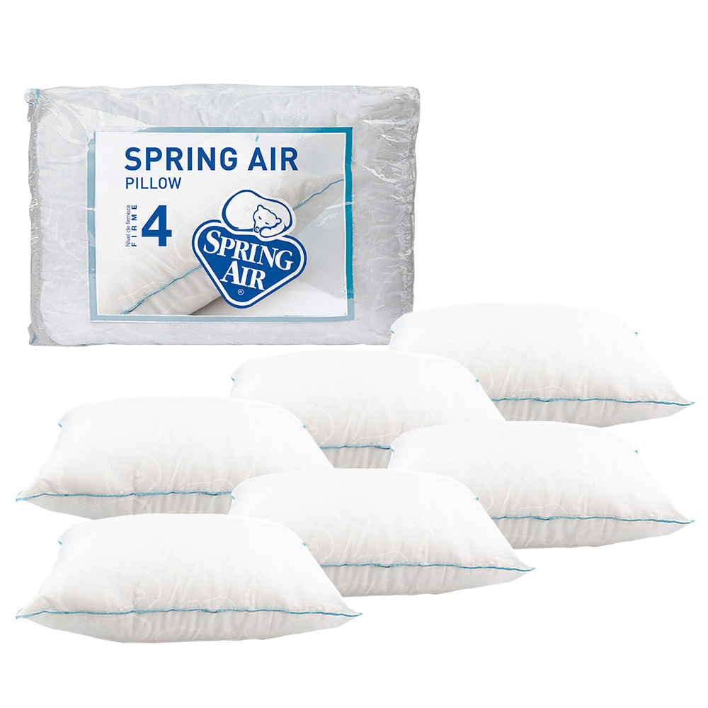 Pack De 6 Almohadas Spring Air Osos Color Blanco