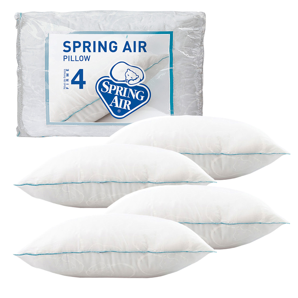 Foto 2 pulgar | Pack De 4 Almohadas Spring Air Osos Color Blanco