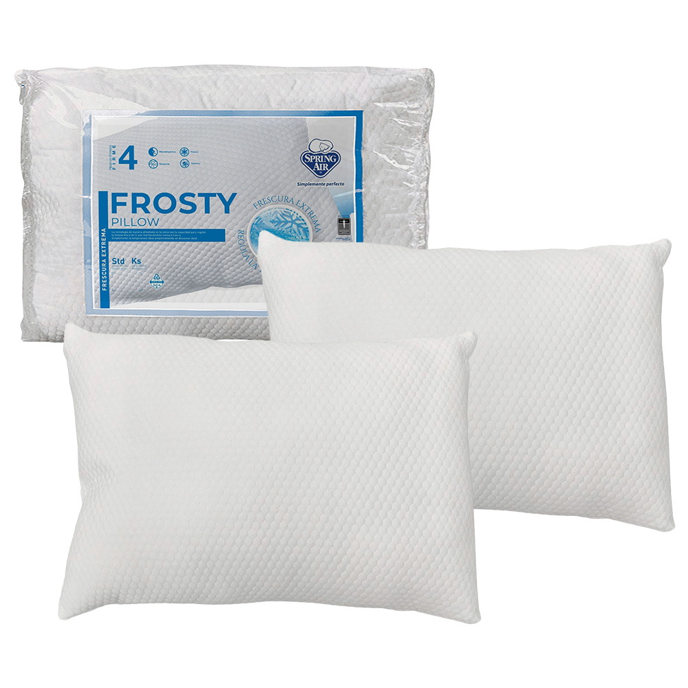 Foto 2 pulgar | Pack De 2 Almohadas Spring Air Frosty Color Blanco