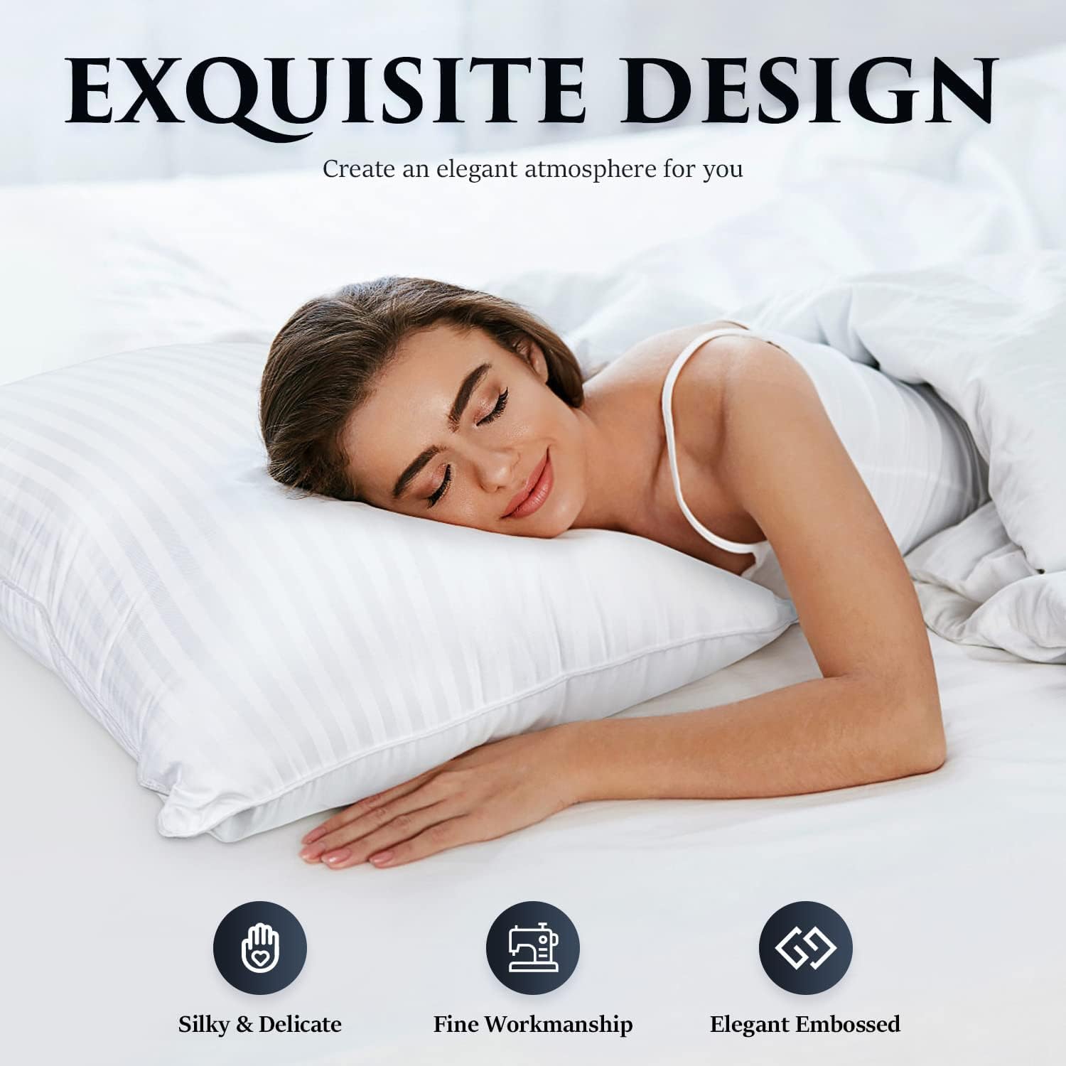 Foto 6 pulgar | Juego de 2 Almohadas Cozsinoor Calidad Hotelera - Venta Internacional