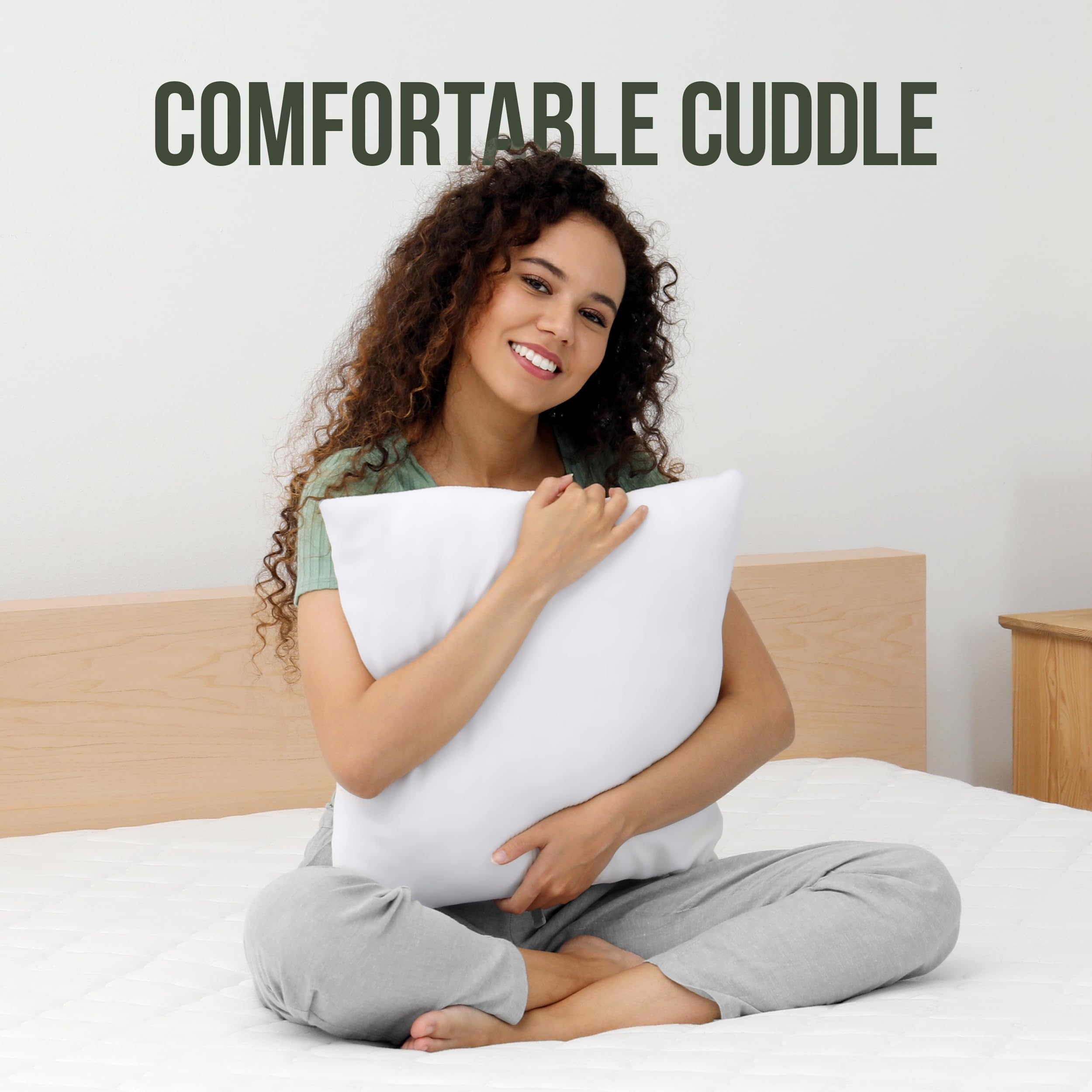 Foto 6 pulgar | Almohadas Utopia Bedding, Color Blanco, 43 X 43 Cm (juego De 1) - Venta Internacional.