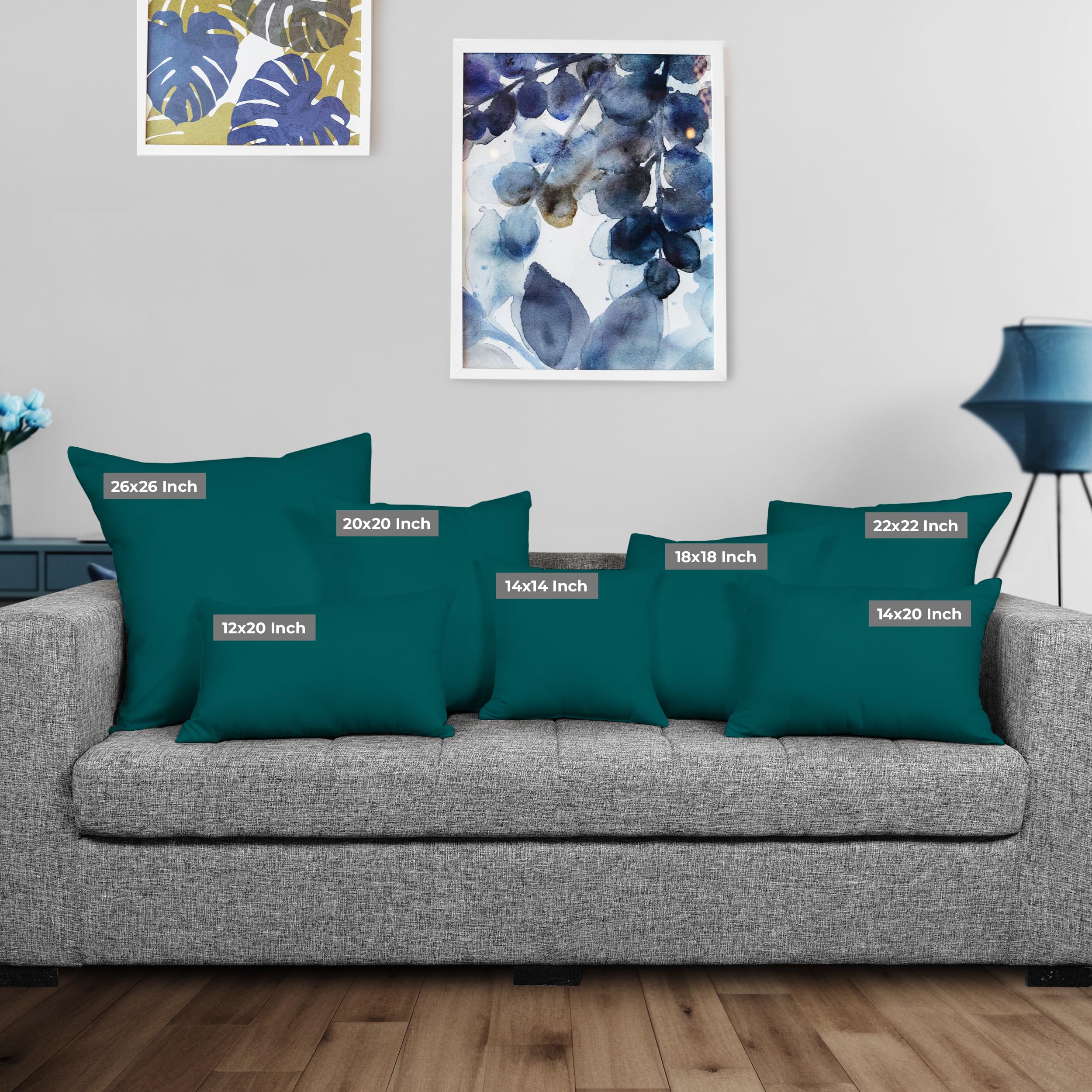 Foto 2 | Almohadas Utopia Bedding, Color Verde Azulado Oscuro, 45 X 45 Cm, Paquete De 2 - Venta Internacional.