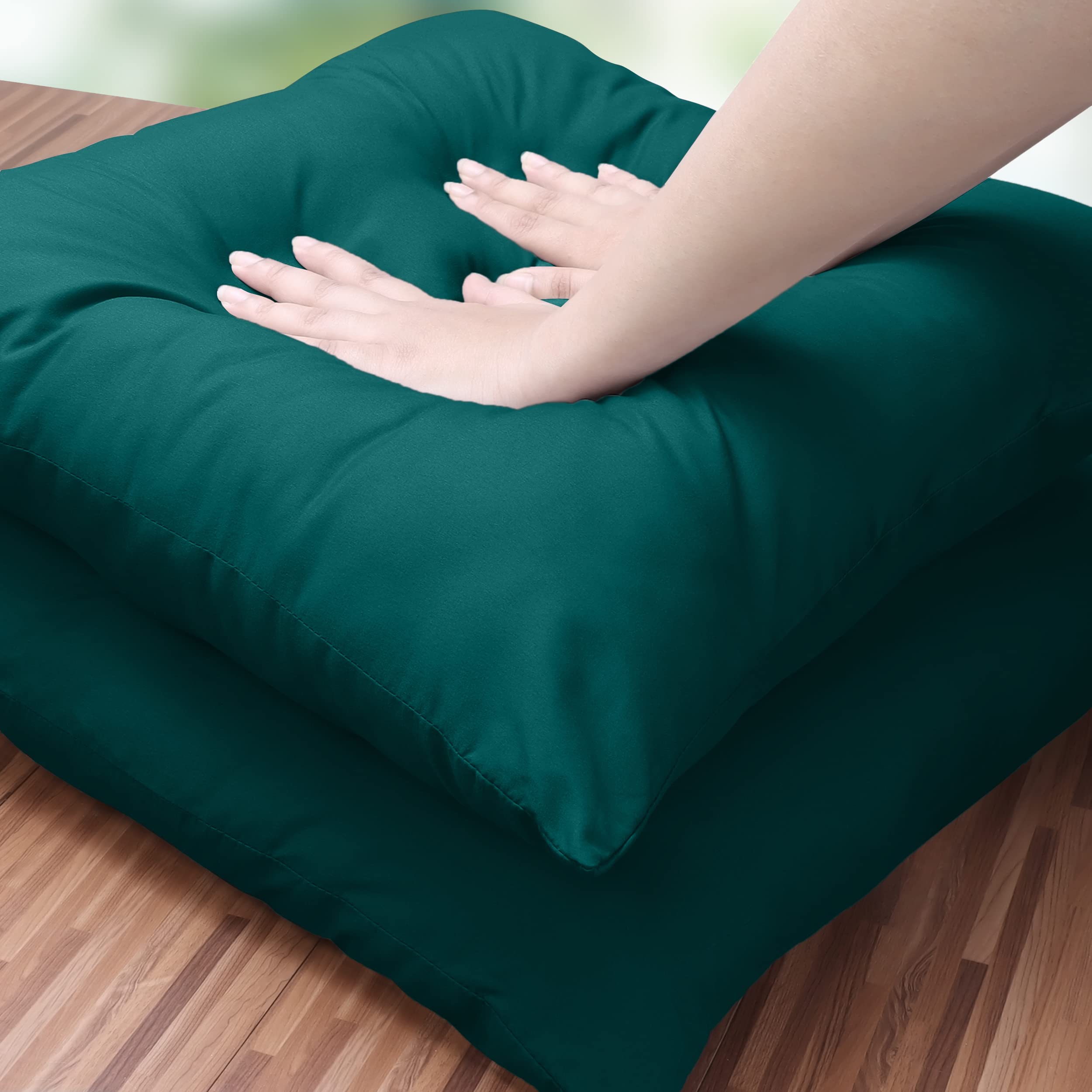 Foto 8 pulgar | Almohadas Utopia Bedding, Color Verde Azulado Oscuro, 45 X 45 Cm, Paquete De 2 - Venta Internacional.