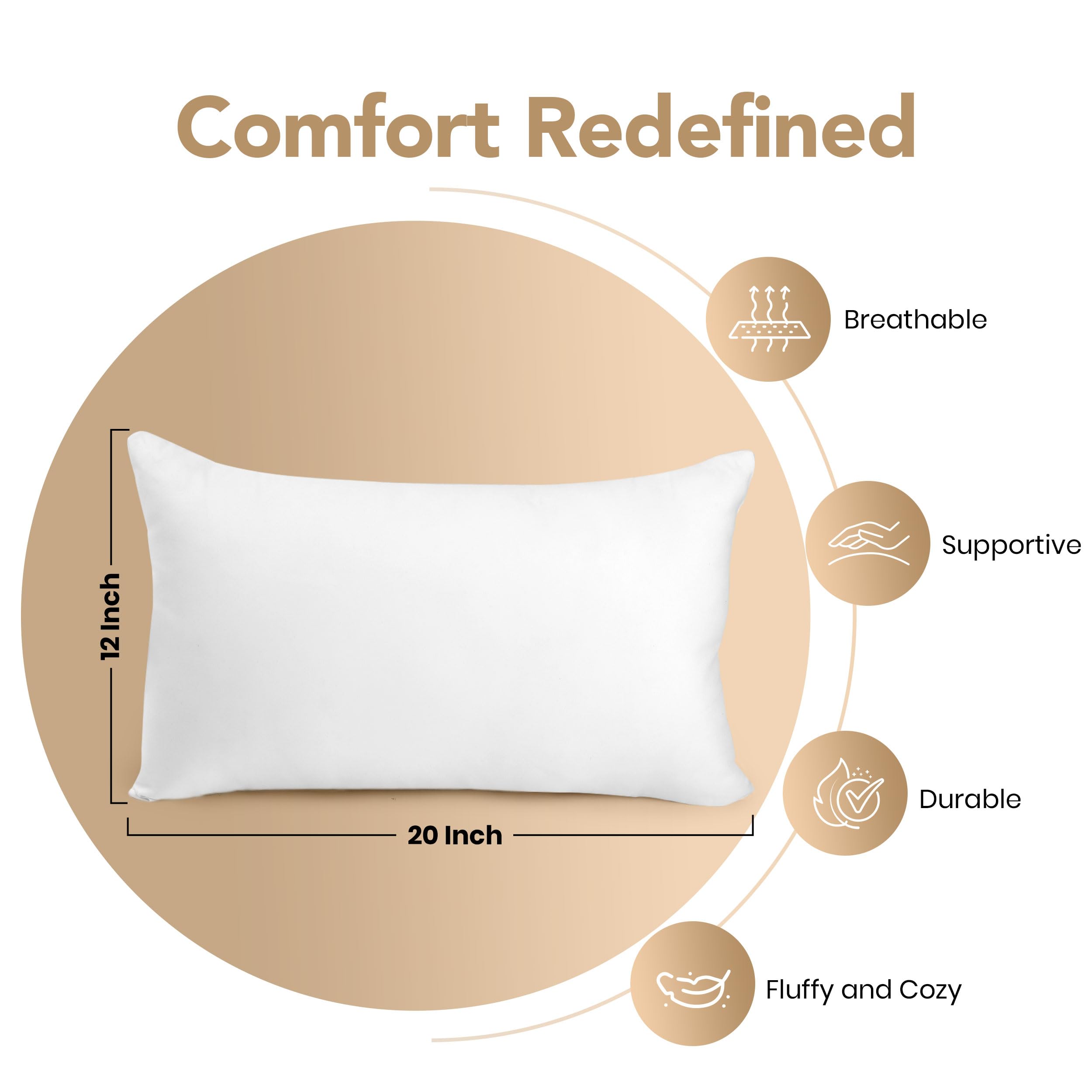 Foto 2 | Insertos De Almohada Para Exteriores Utopia Bedding, 30 X 50 Cm (paquete De 2) - Venta Internacional.