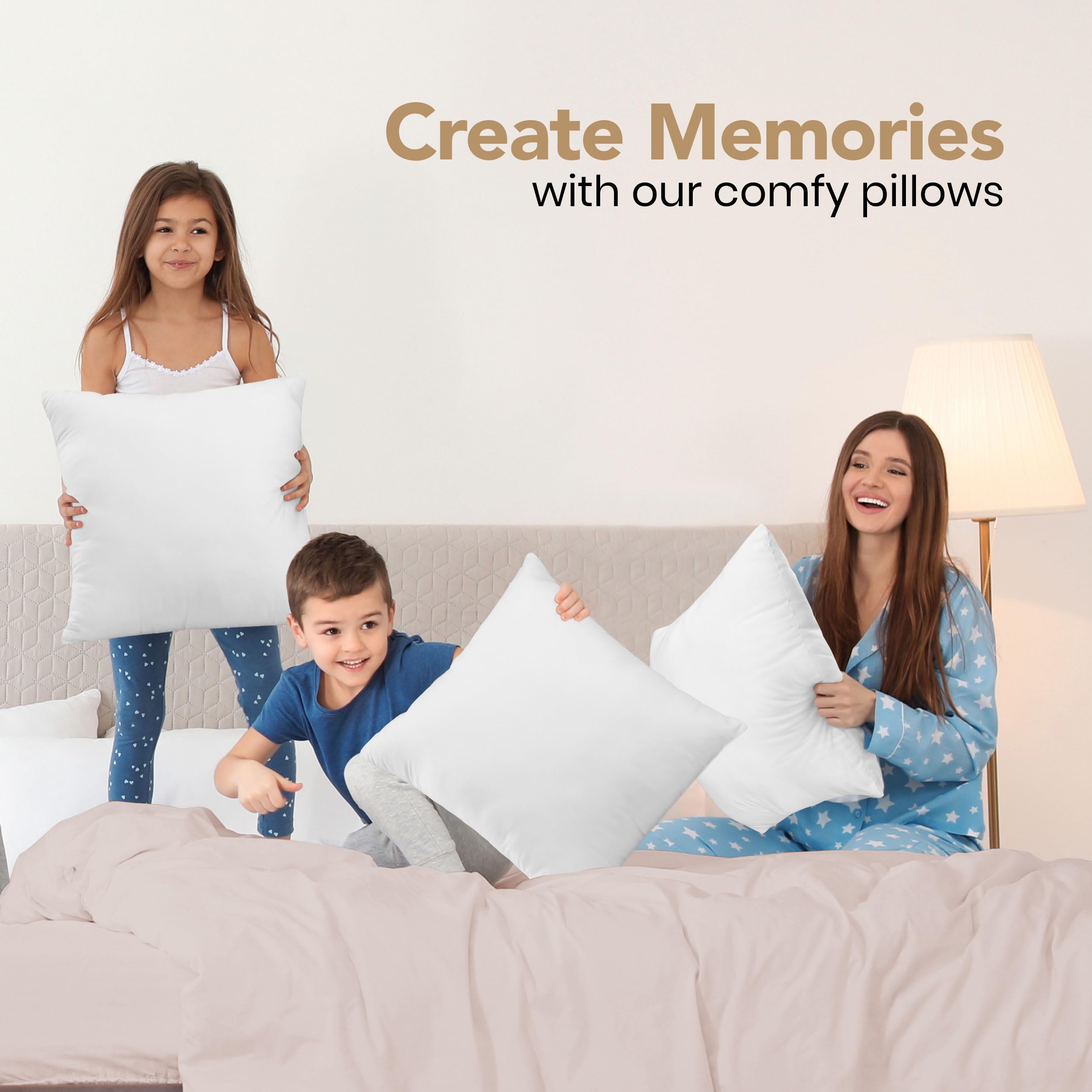 Foto 5 | Insertos De Almohada Utopia Bedding, 20 X 20 Cm, Color Blanco (paquete De 2) - Venta Internacional.