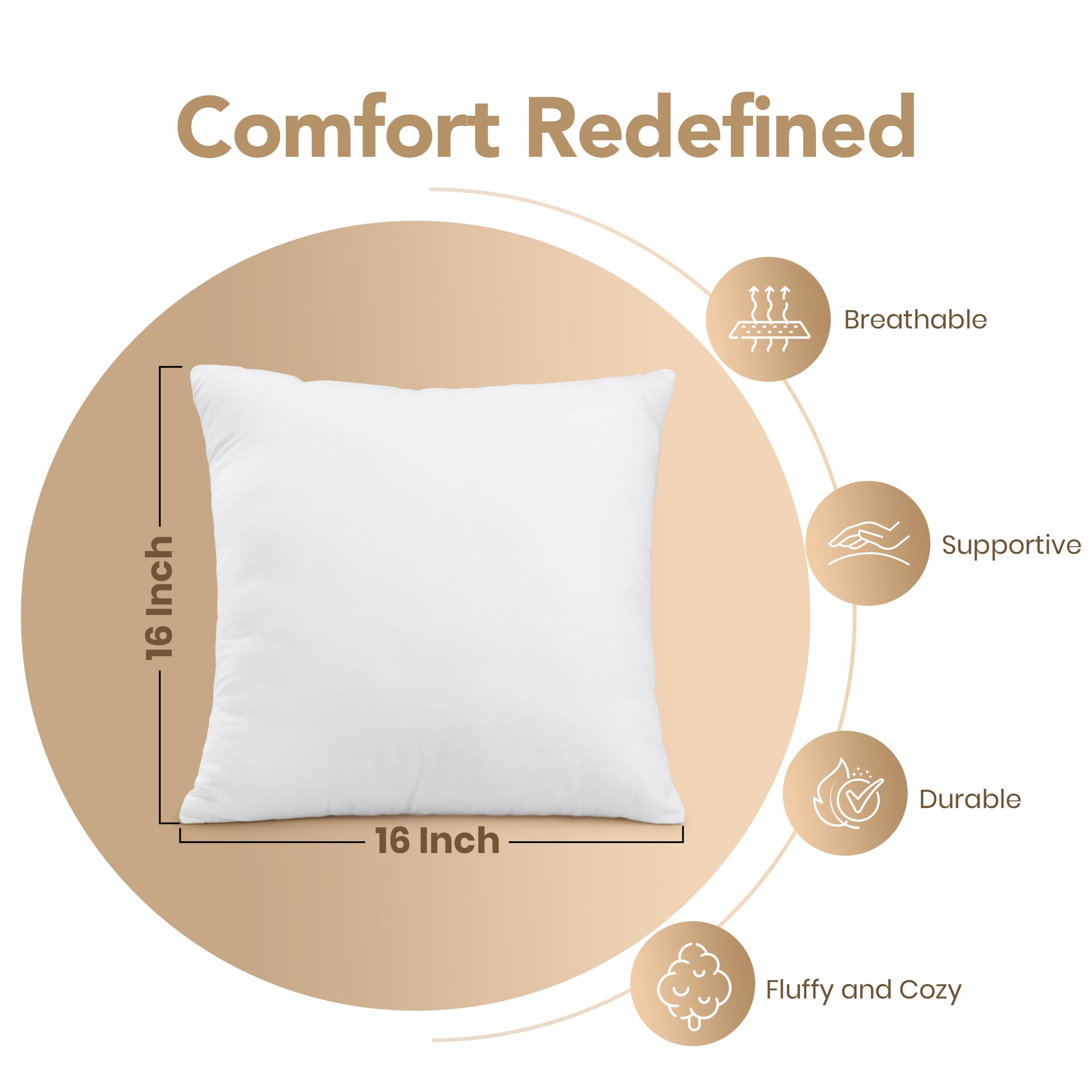 Foto 2 | Insertos De Almohada Para Exteriores Utopia Bedding, 40 X 40 Cm (paquete De 2) - Venta Internacional.