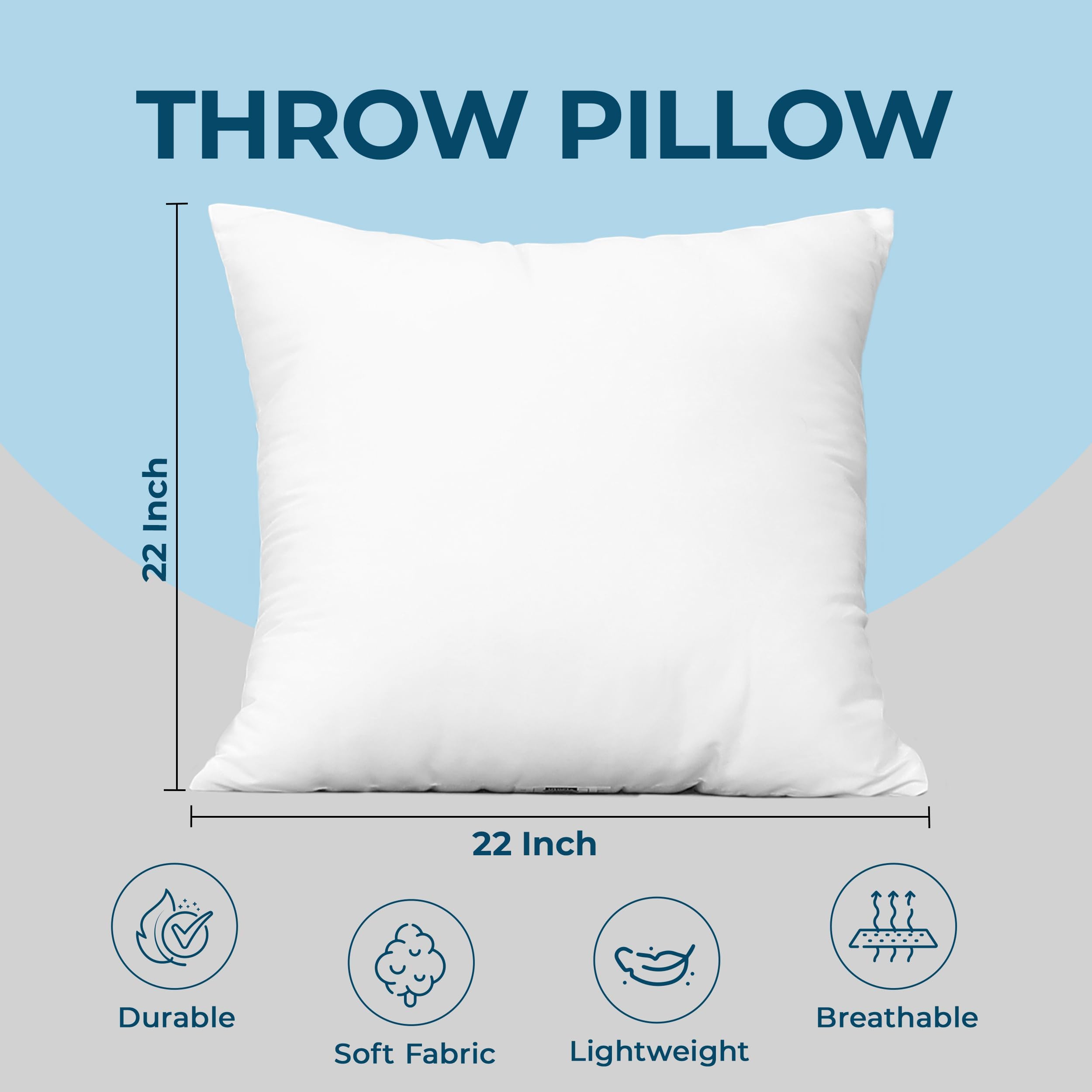 Foto 4 | Almohadas Throw Pillows Utopia 4 Unidades Blanco - Venta Internacional
