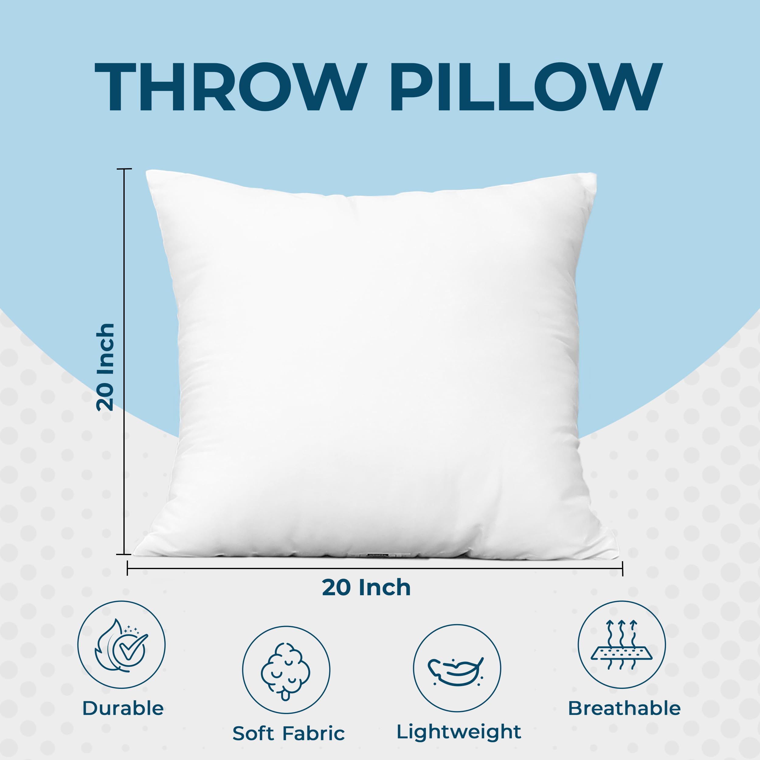 Foto 5 pulgar | Almohadas Throw Pillows Utopia 4 Unidades Blanco - Venta Internacional