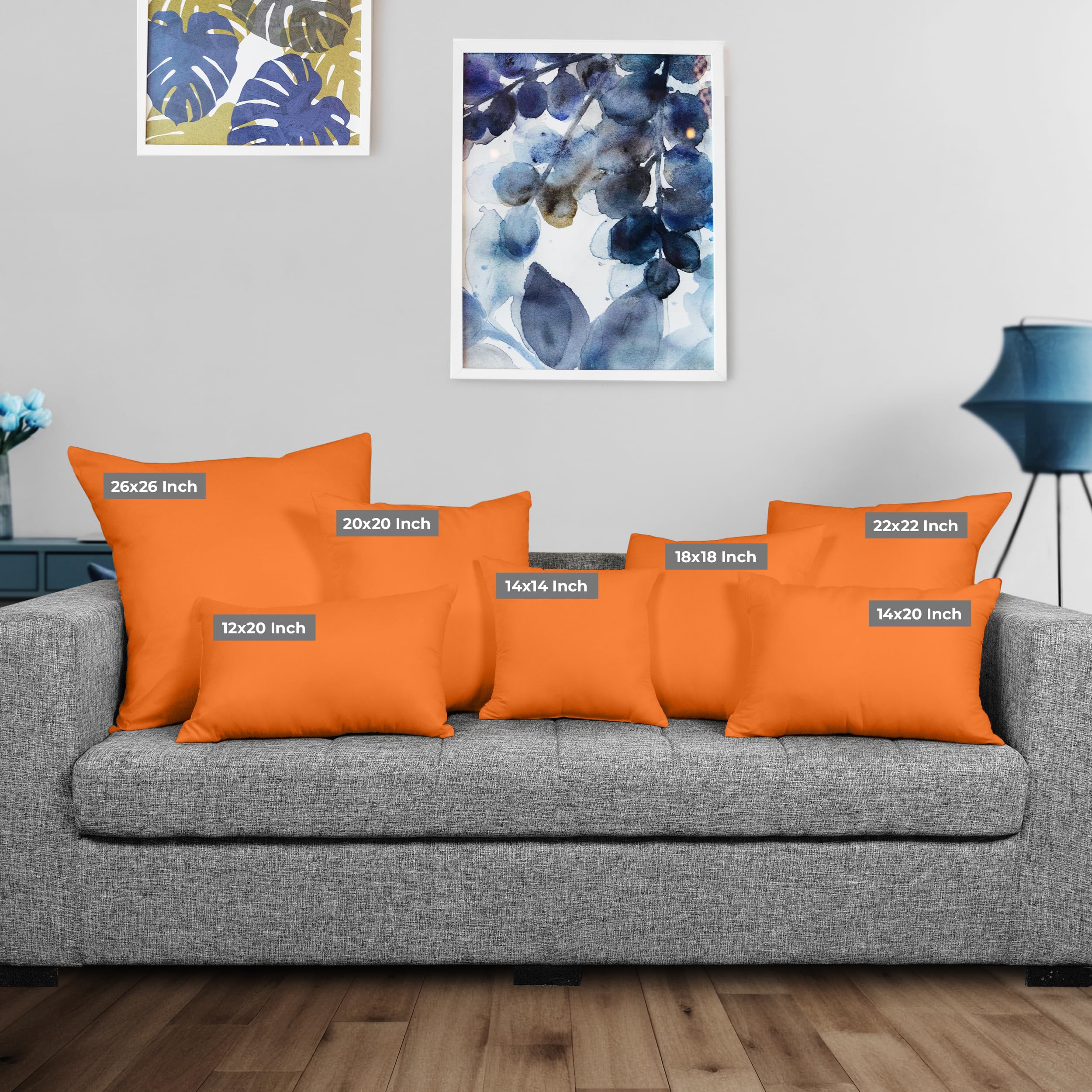 Foto 3 pulgar | Almohadas Throw Pillows Utopia 2 Unidades Naranja - Venta Internacional