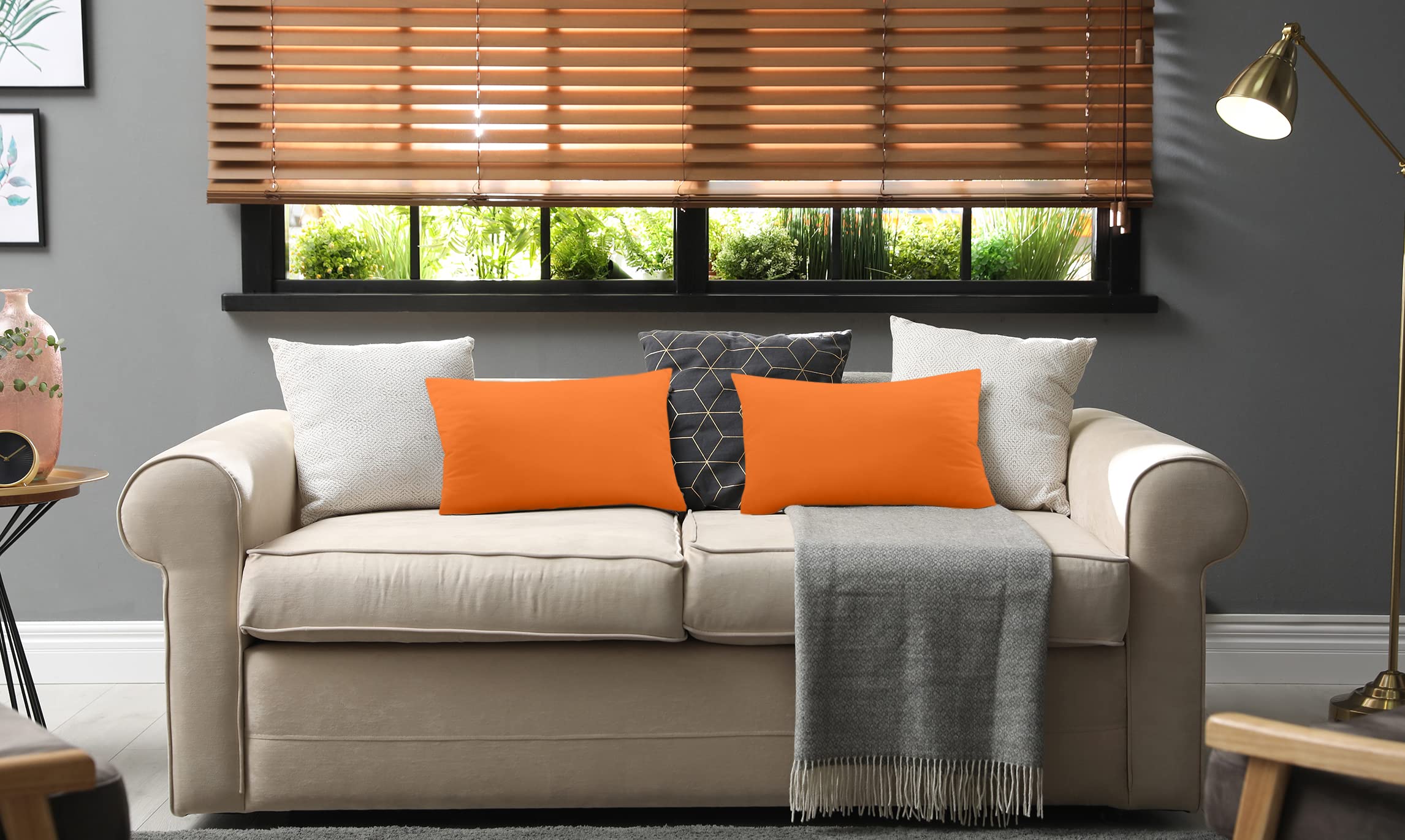 Foto 8 pulgar | Almohadas Throw Pillows Utopia 2 Unidades Naranja - Venta Internacional