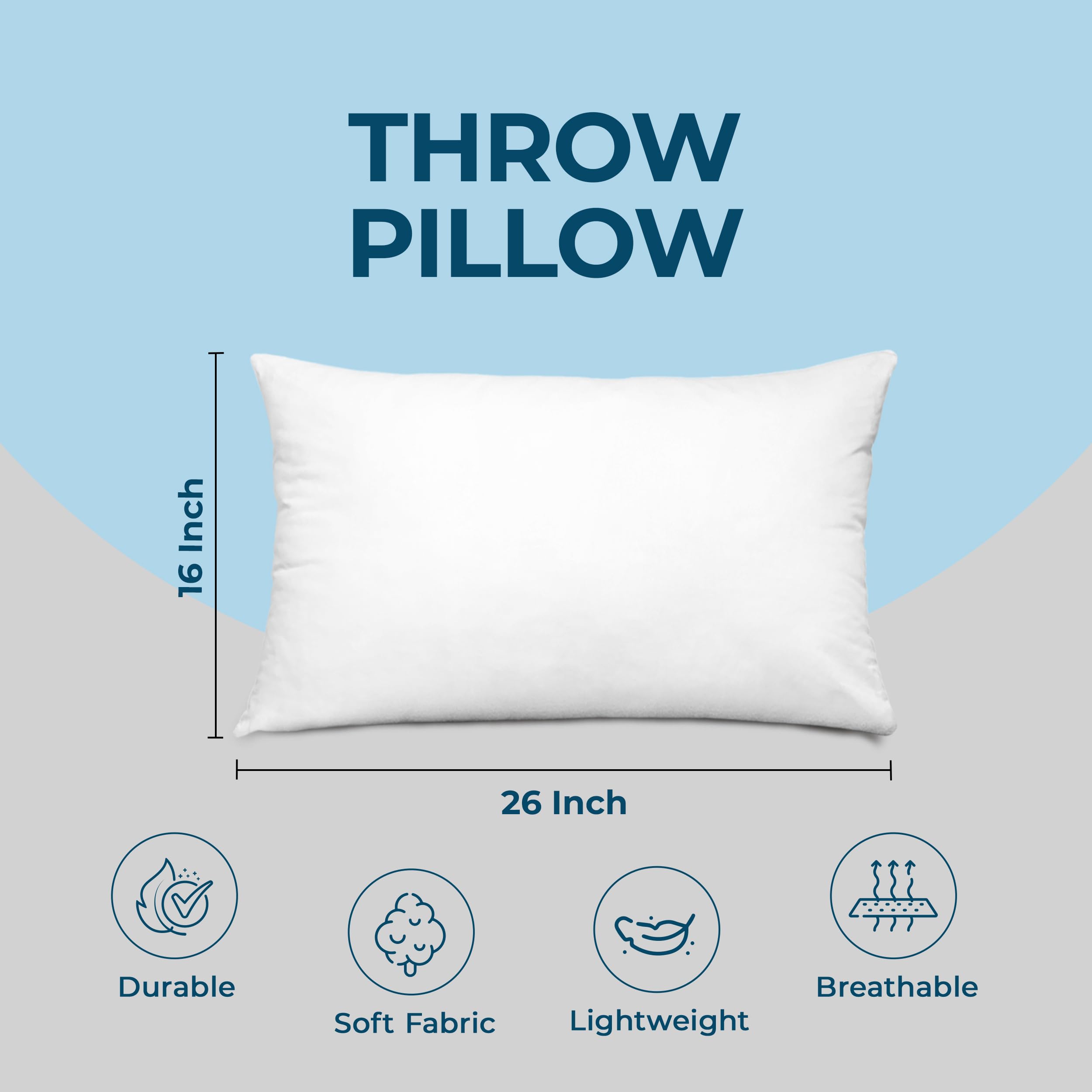 Foto 5 pulgar | Almohadas Throw Pillows Utopia 12 Unidades Blanco - Venta Internacional