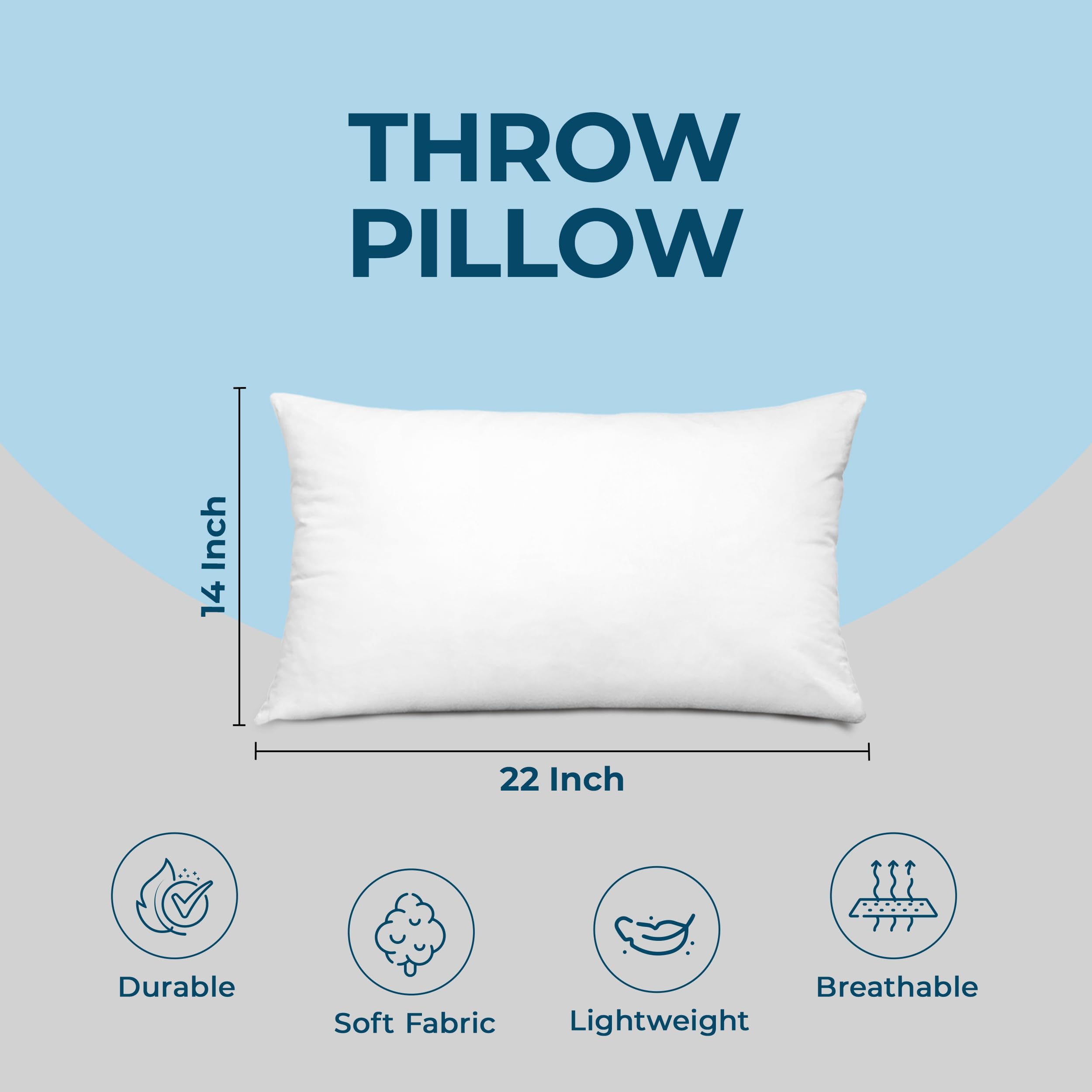 Foto 5 pulgar | Almohadas Throw Pillows Utopia 4 Unidades Blanco - Venta Internacional