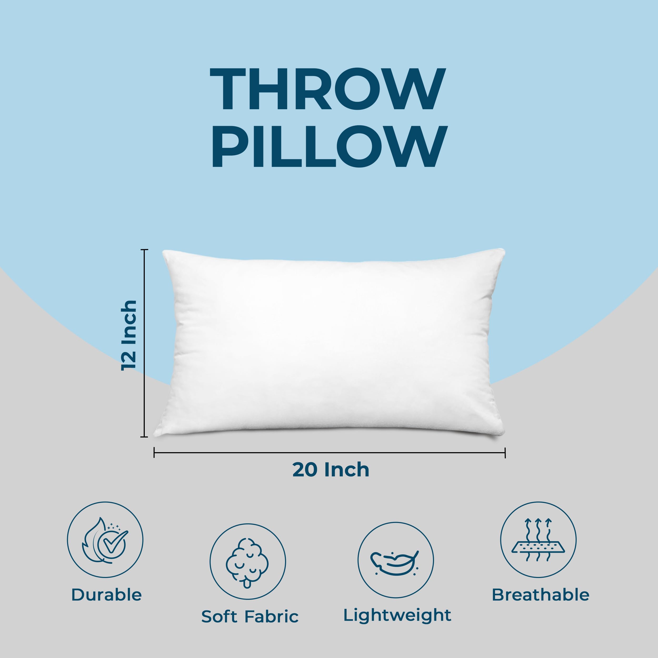 Foto 5 pulgar | Almohadas Throw Pillows Utopia Blanco 6 Piezas - Venta Internacional