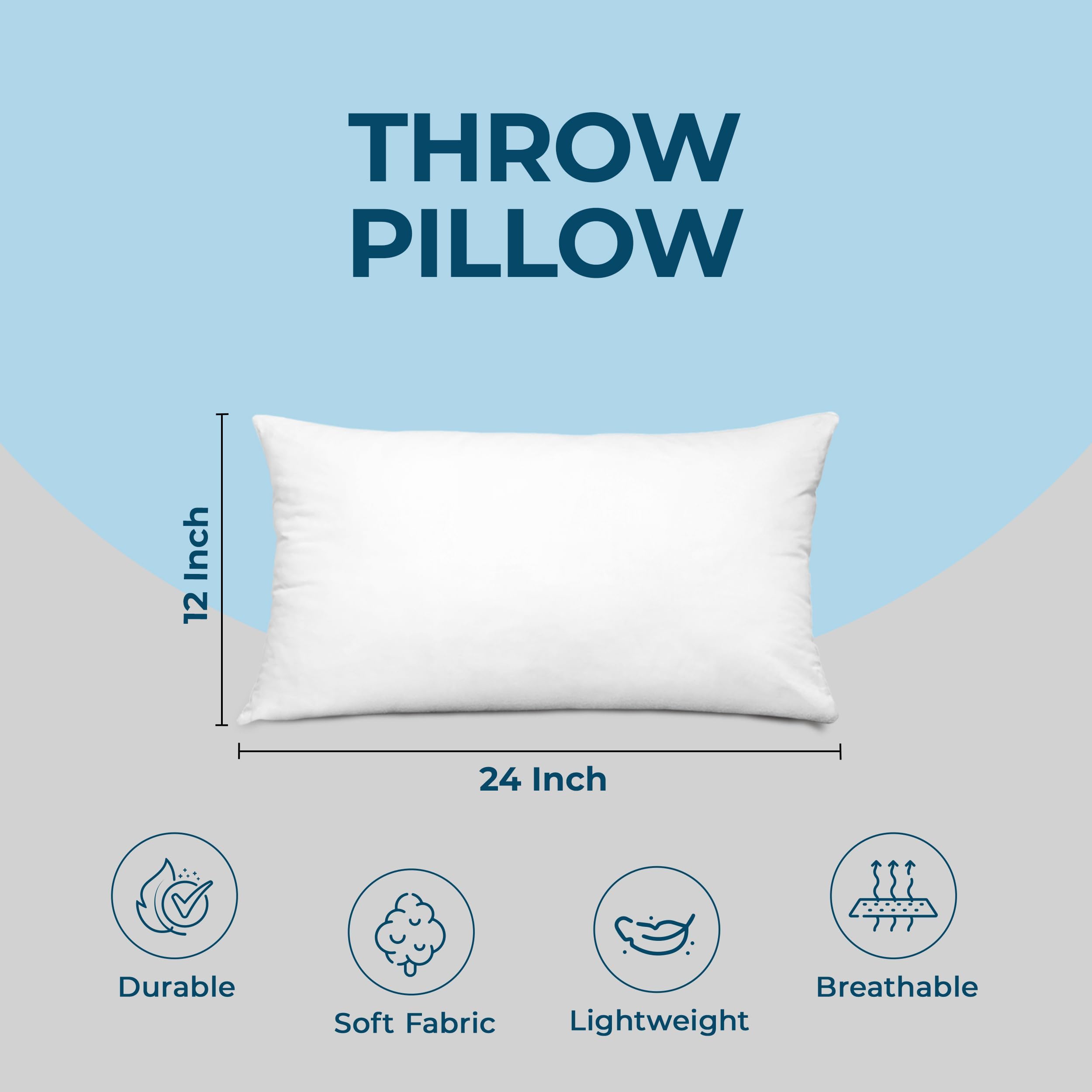 Foto 5 pulgar | Almohadas Throw Pillows Utopia 4 Unidades Blanco - Venta Internacional