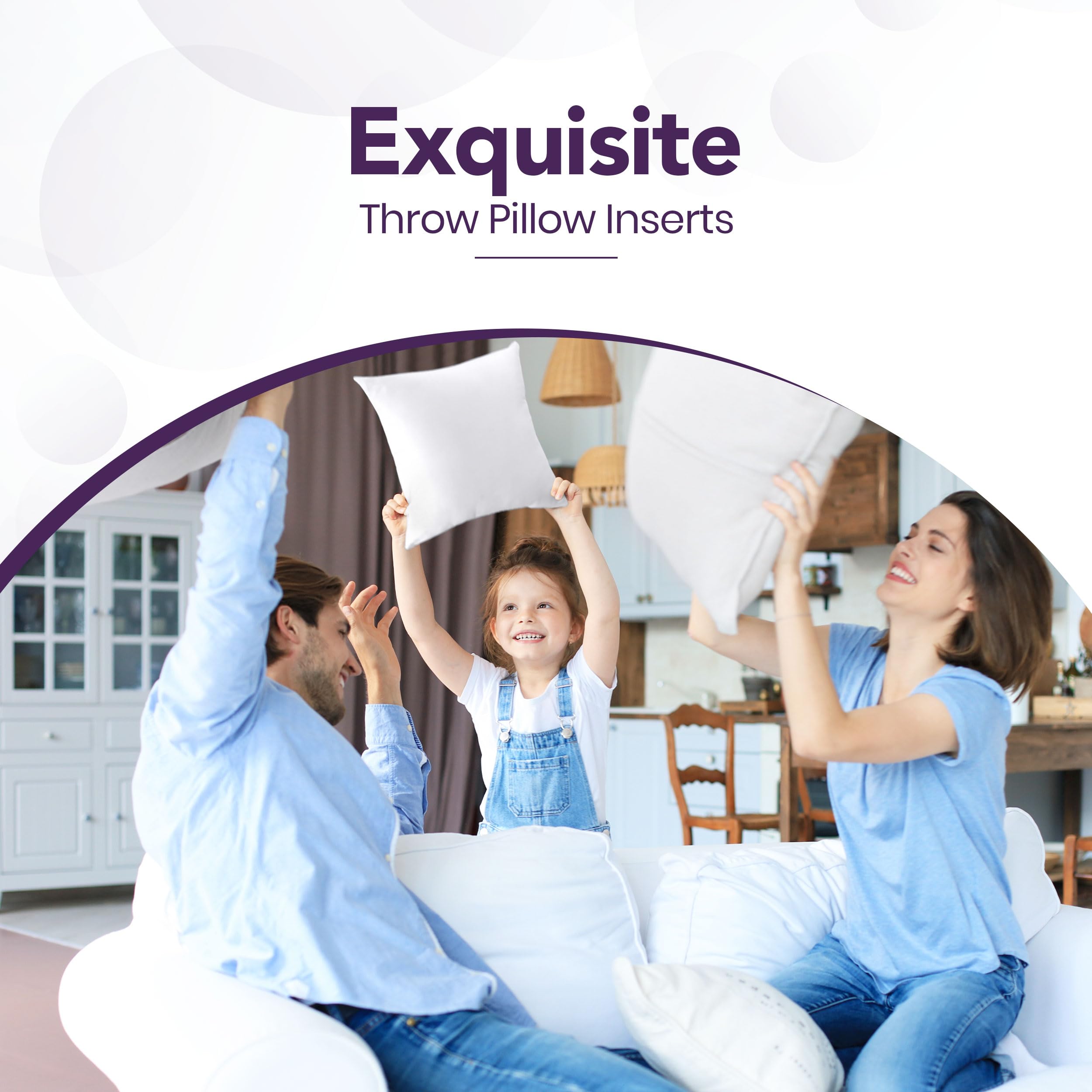 Foto 3 | Almohadas Cama Throw Pillows Utopia 2 Unidades Blanco - Venta Internacional