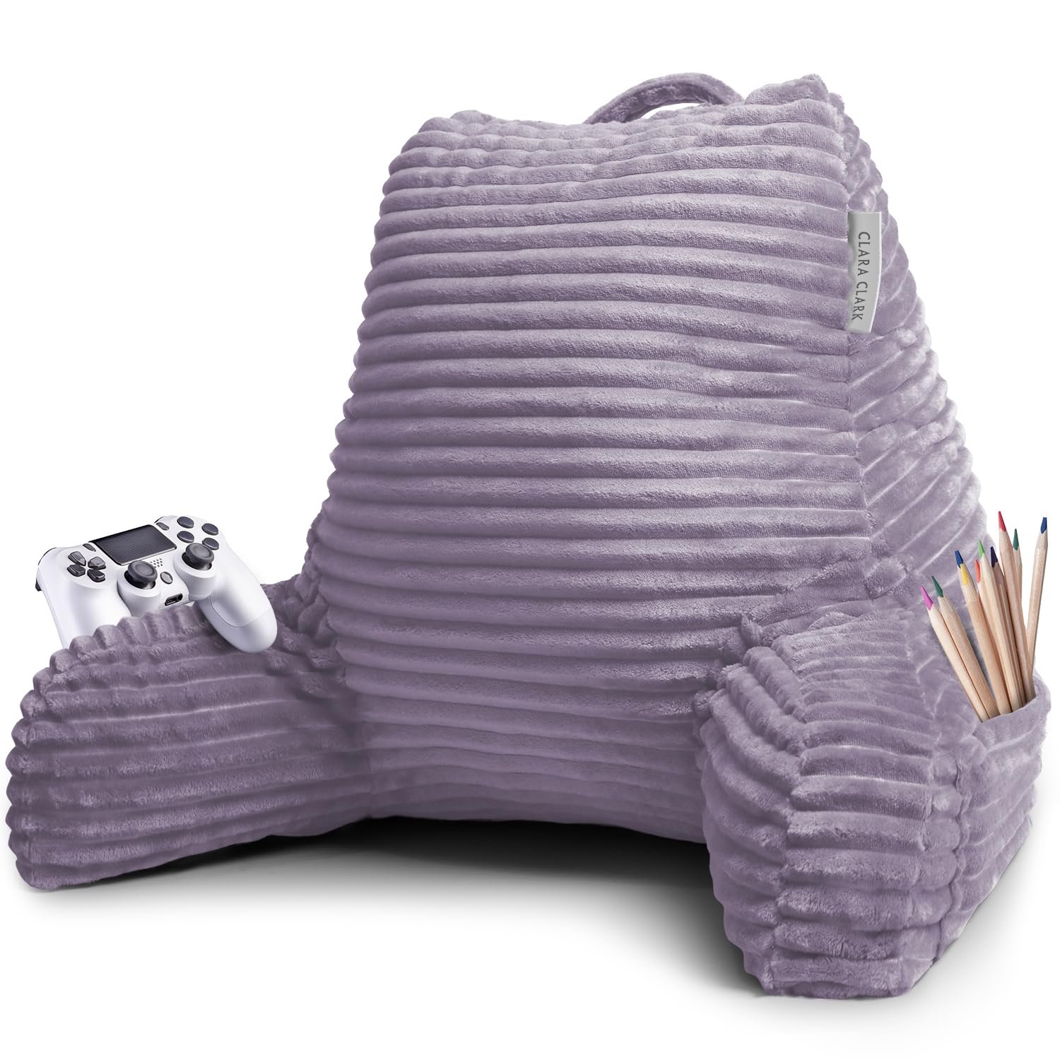 Foto 2 pulgar | Cojín De Lectura Clara Clark Para Cama Adulto Con Respaldo Para Espalda, Color Morado - Venta Internacional.