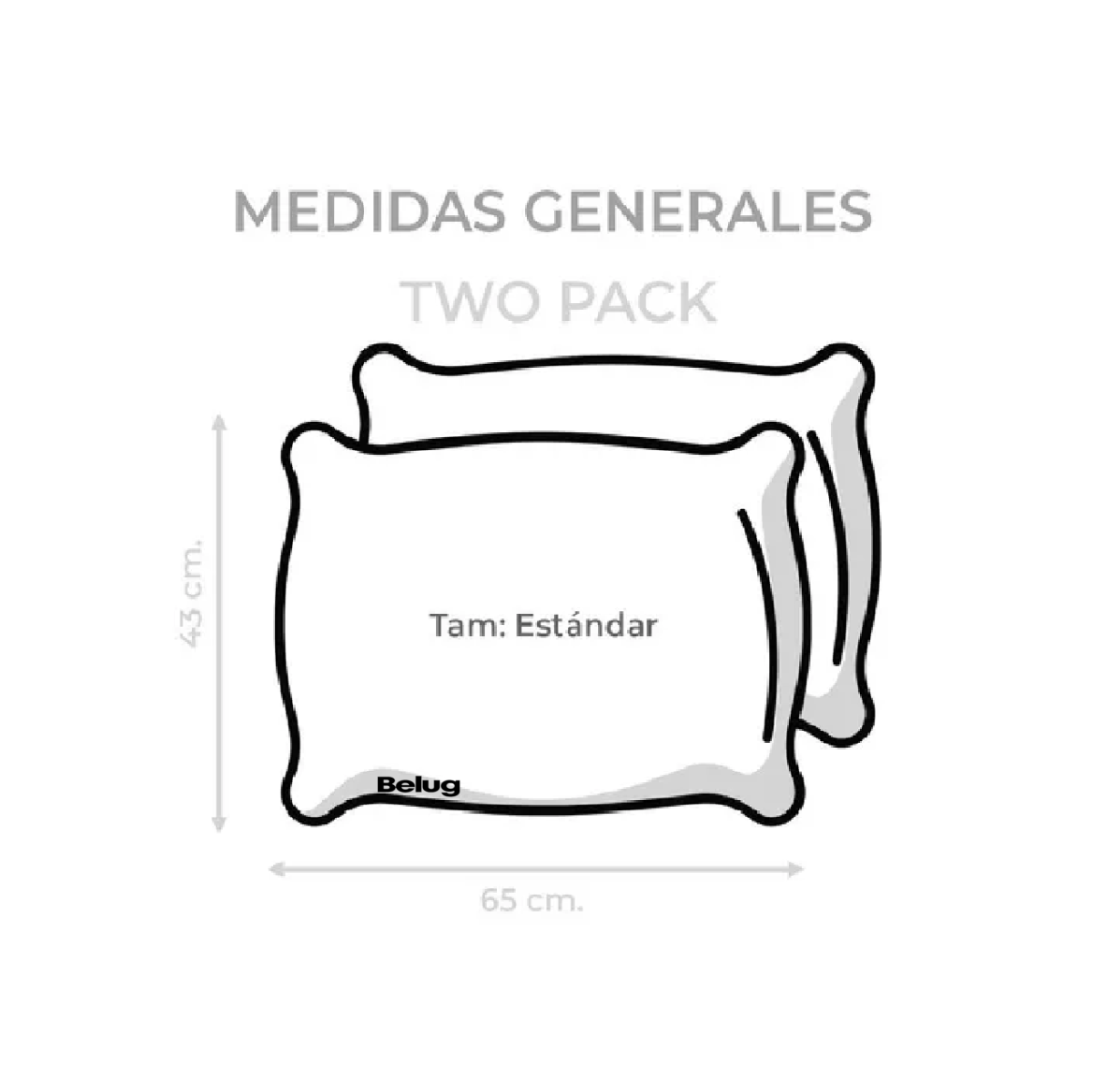 Foto 3 pulgar | Almohadas 2 Pack Estándar Microfibra Media. Belug Blancos