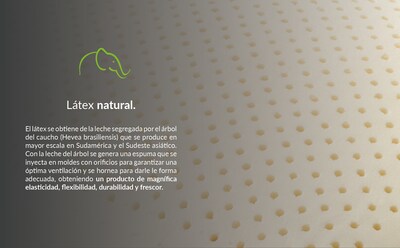 Foto 2 | Paquete De 2 Almohadas Tamaño King Size De Látex Natural Con Funda De Bambú Lavable - Lester Organic Látex