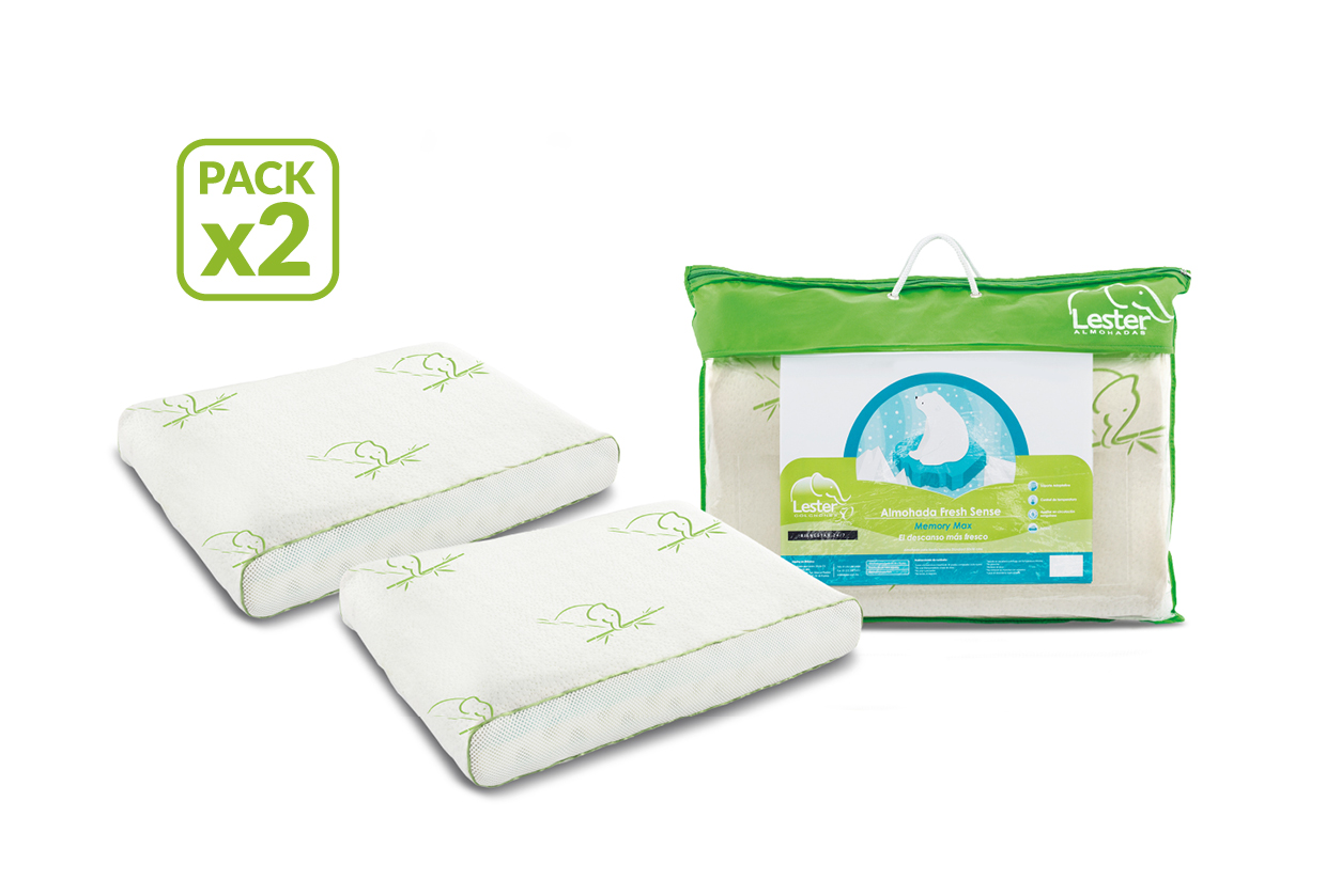 Almohadas Viscoelásticas Memory Foam Gel Infusionado 2 Piezas