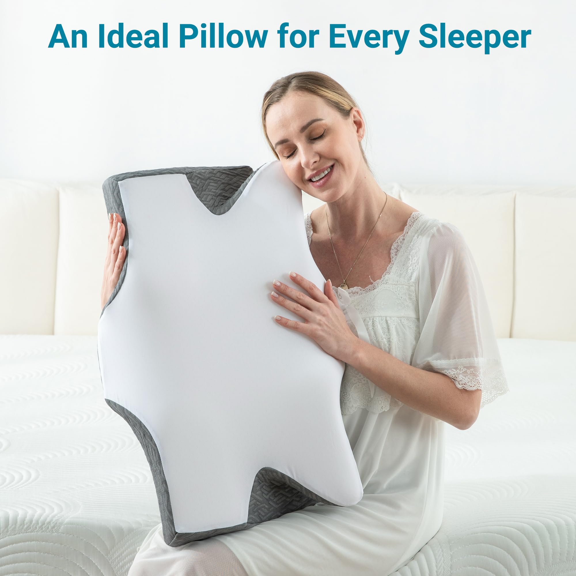 Foto 7 | Almohada Cervical Elviros De Espuma Viscoelástica Para Aliviar El Dolor De Cuello - Venta Internacional.