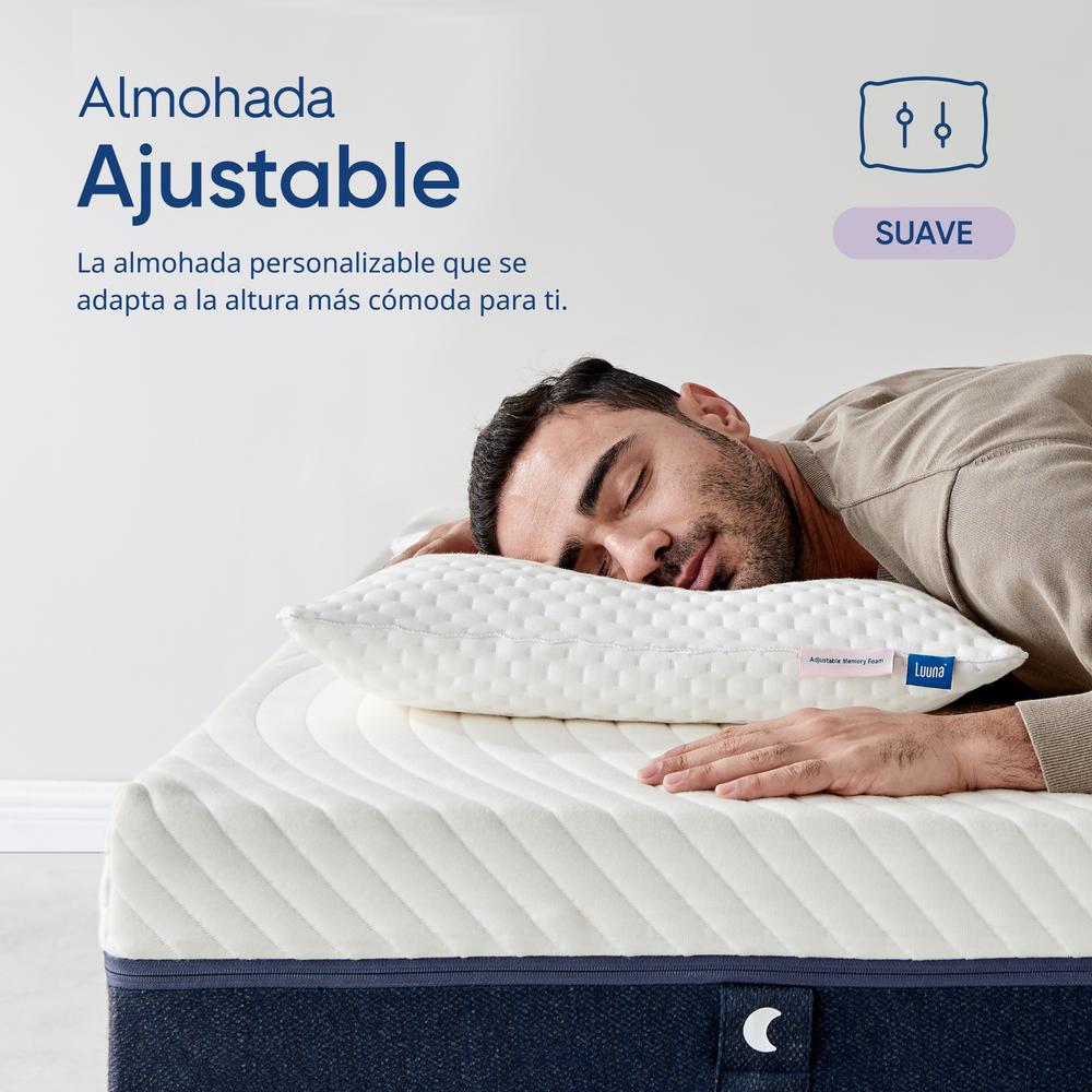 Foto 3 pulgar | Almohada Luuna Ajustable Suave, 4 Pack, Tamaño Estándar 88x46 Cm, Memory Foam, Funda Lavable